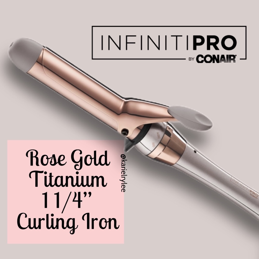 Rose Gold Gray Titanium InfinitiPro Conair Curling Iron Luxe Series